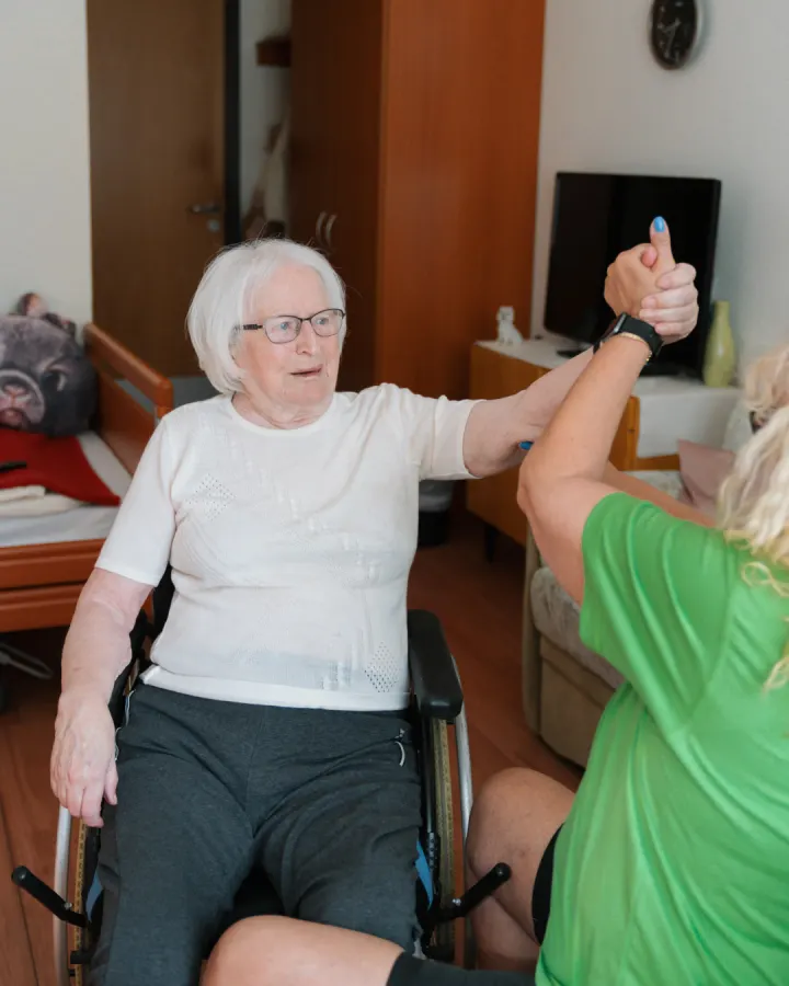 Mobilisation im Rollstuhl